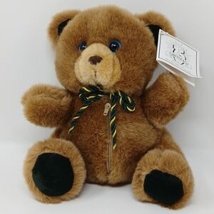 Vtg Carlyle Cub Teddy Bear Zipper Gift Pocket Plush Stuffed Animal  Brown w/ Tag